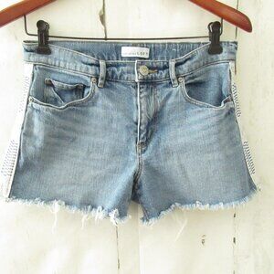 Ann Taylor Loft Jeans Shorts 4 27 Cut Off Mid Rise Frayed Raw Hem